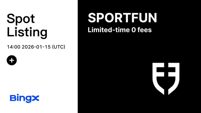 Ibrahimchoko's tweet image. $ETH is active again with busy spot trading. SPORTFUN lists on BingX spot on Jan 15 at 14:00 UTC with zero fees (limited time). Good early entry opportunity for the new token. Trading it? #ETH #SPORTFUN #BingX #Crypto #Spot