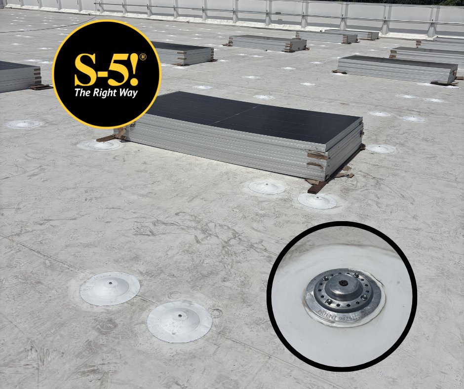 Would you use this? 👇 <a href="/S5_Attachments/">S-5!</a> Facet Mount™ attaches solar + utilities to TPO/PVC roofs — no ballast, no leaks! Should we carry it? Let us know if it belongs in your install kit. 🛠️ #S5FacetMount #SolarMounting #TPOroof #CommercialRoofing #RapidMaterials #RooferTools