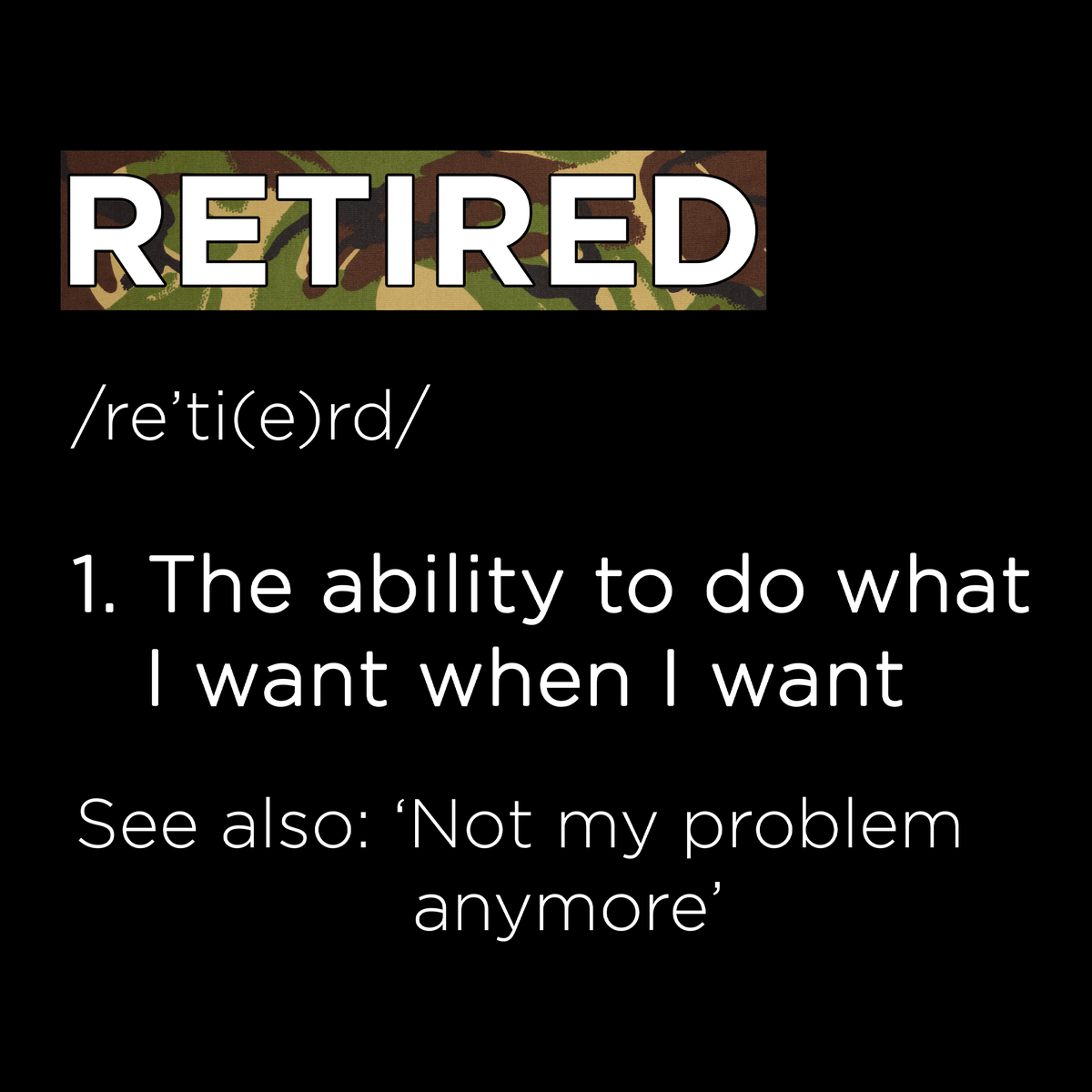 Products's tweet photo. Embrace retirement with style in our high-quality t-shirt. Do what you want, when you want!