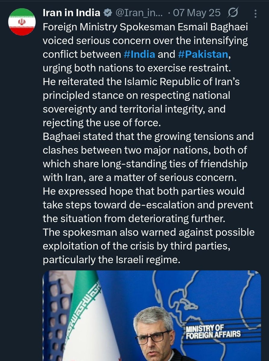 ghoshrupak6's tweet photo. @Iran_in_India When India conducted Operation Sindoor, did Iran stand with us? No. Then why should we stand with u now? In 2017, Khamenei openly supported Pakistan on Kashmir. Enough of the drama, solve your own issues. Don’t beg for support when you didn’t offer any.

India stand with Israel🇮🇱 https://t.co/rIp3AvGSbo