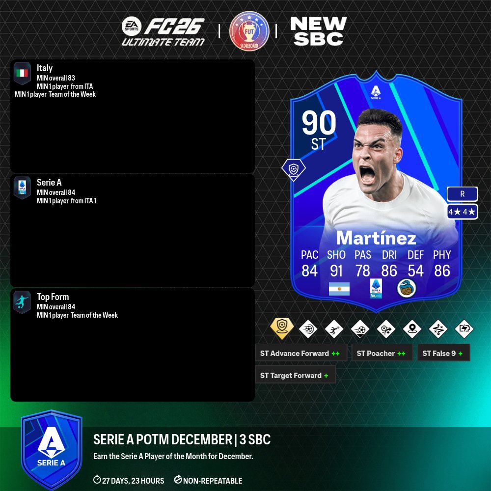 FifaUtPosting's tweet image. Lo nuevo de hoy!
- schelin sbc
- lautaro potm
- 5x83 de MCs pide:84
- nueva evo
#FC26 #EAFC26