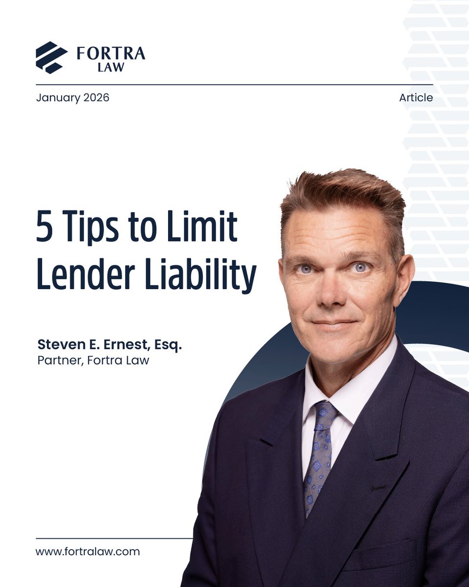 “Act in good faith, don’t commit fraud, and you won’t get sued.”

Fortra Law Partner Steven Ernest shares five practical tips to limit liability, from drafting protective loan documents to documenting all communications and keeping detailed loan files. 

These strategies help