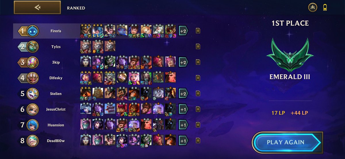 Uncontested damacia + tear augment + lucky gloves = spoonfed 1st