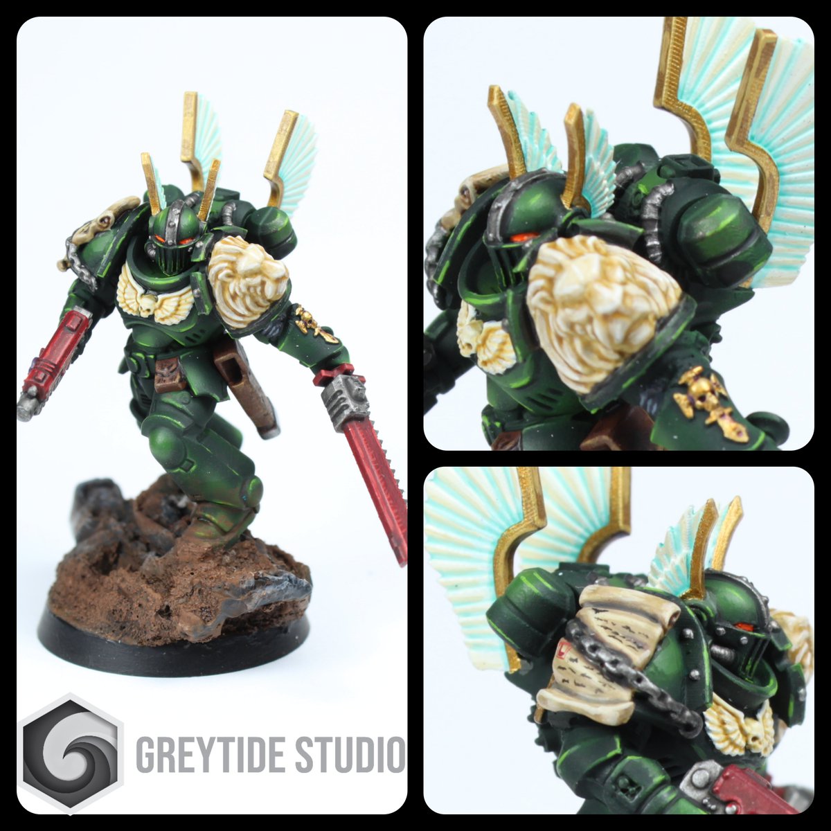 Products's tweet photo. Upgrade your Dark Angels with premium components for epic tabletop battles!