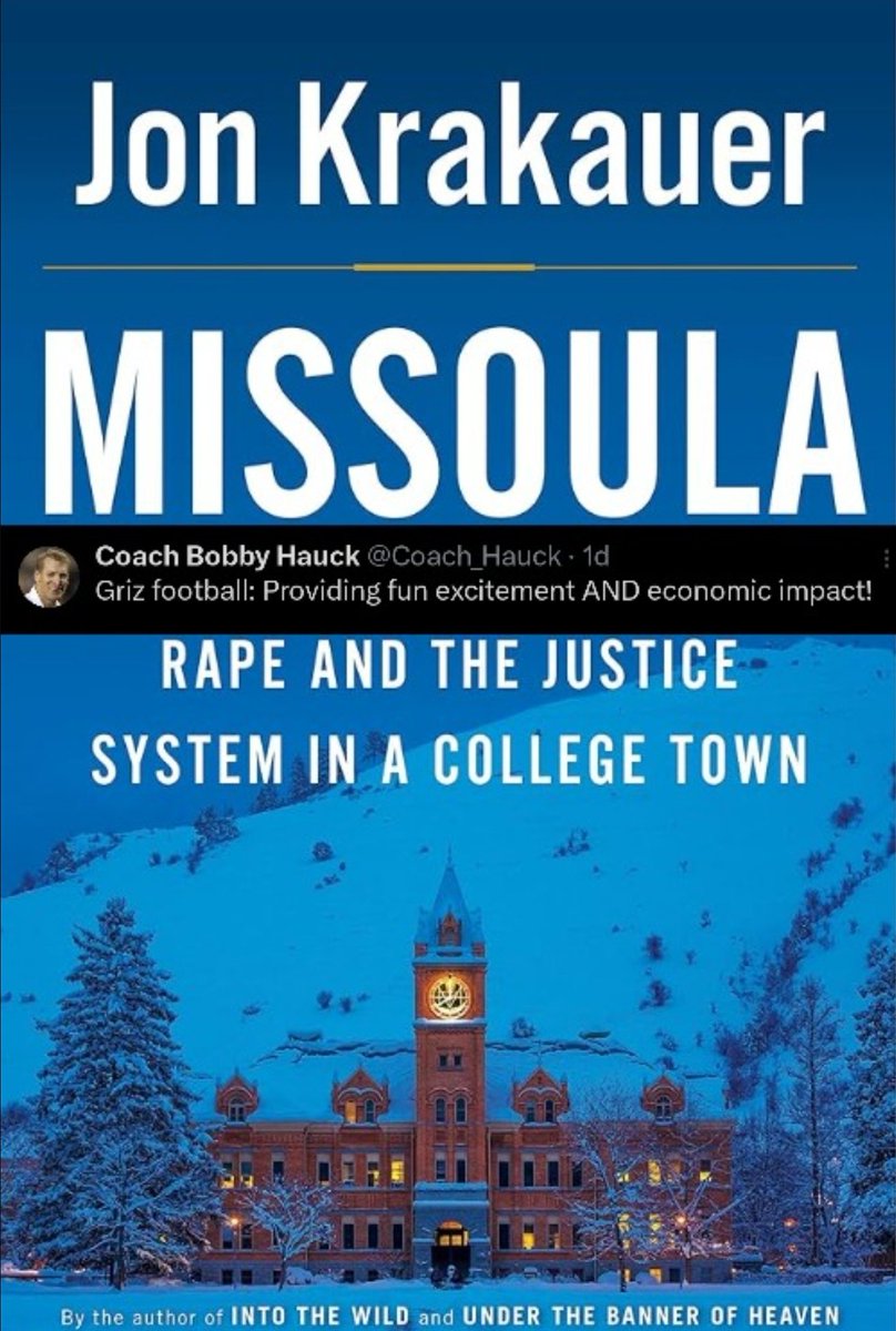 Griz37Griz37's tweet photo. @Grizzled37 @SAPierson Absolutely.  No books by pulitzer prize finalist authors about the msu program. #gogriz #relevence https://t.co/O18jz01oNx