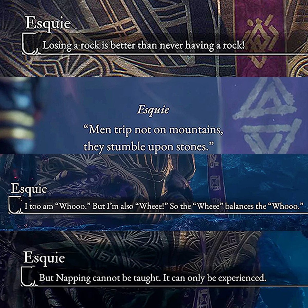 luscielia's tweet image. Esquie had the best lines in the entire game fr.