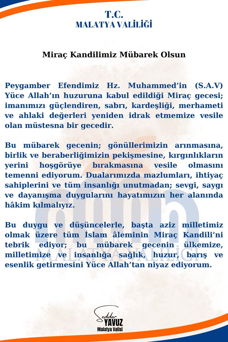 Miraç Kandilimiz Mübarek Olsun.