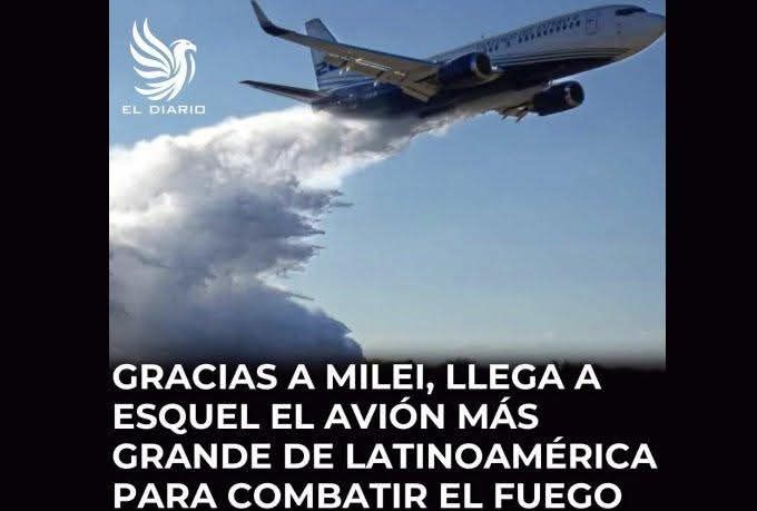 calraquel63's tweet image. MILEI MIENTE!
El avión le pertenece a la provincia mas peronista   Santiago del Estero. Milei no paga ni su alquiler. La llegada de ese avión es un arreglo entre provincias.Mentiroso. Milei no pone ni un balde para apagar el incendio de la Patagonia.Chubut  lo alquila a S del Est