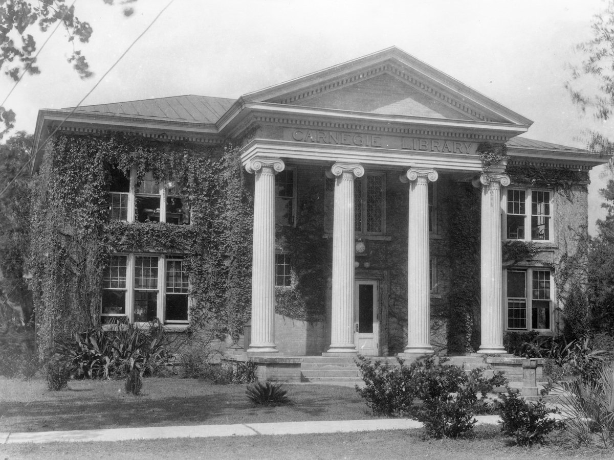 FLMemory's tweet image. Buildings designed by William Augustus Edwards (1986-1939), supervising architect for the Florida Board of Control:

1. Westcott Building at FSU (built 1910)
2. UF Gymnasium (built 1917)
3. FAMU's Carnegie Library (opened 1908)
4. Caroline Brevard Grammar School (approved 1923)
