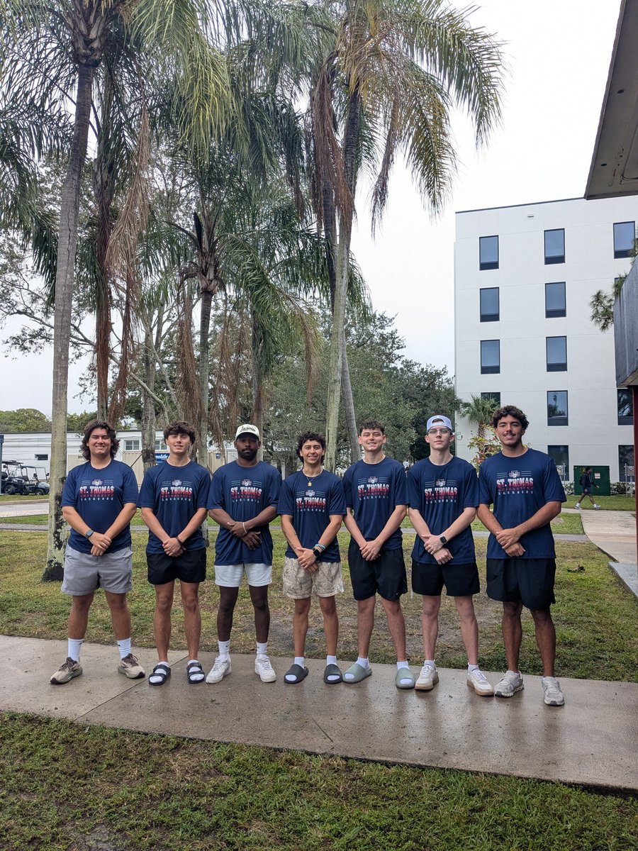 STU_MLAX's tweet photo. Welcome the first ever St. Thomas University Men's Lacrosse student athletes to campus. Brick by brick... These men are laying the foundation and making history! #FirstRoar https://t.co/qwPnzpwc8M