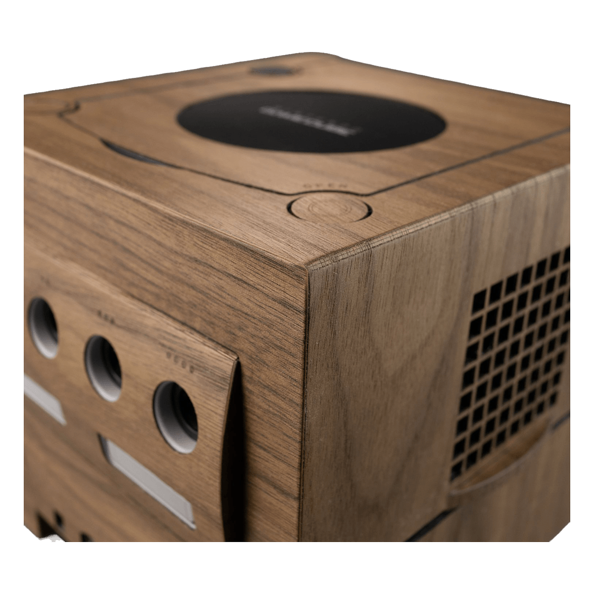 Products's tweet photo. Transform your GameCube with real wood veneer for a premium look!