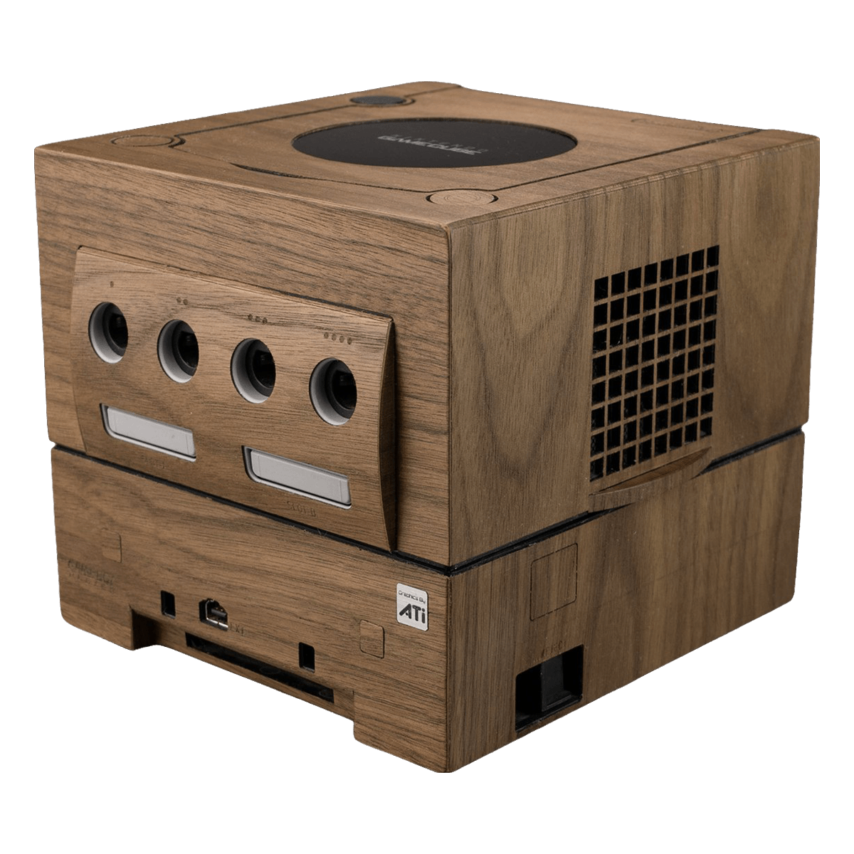 Products's tweet photo. Transform your GameCube with real wood veneer for a premium look!