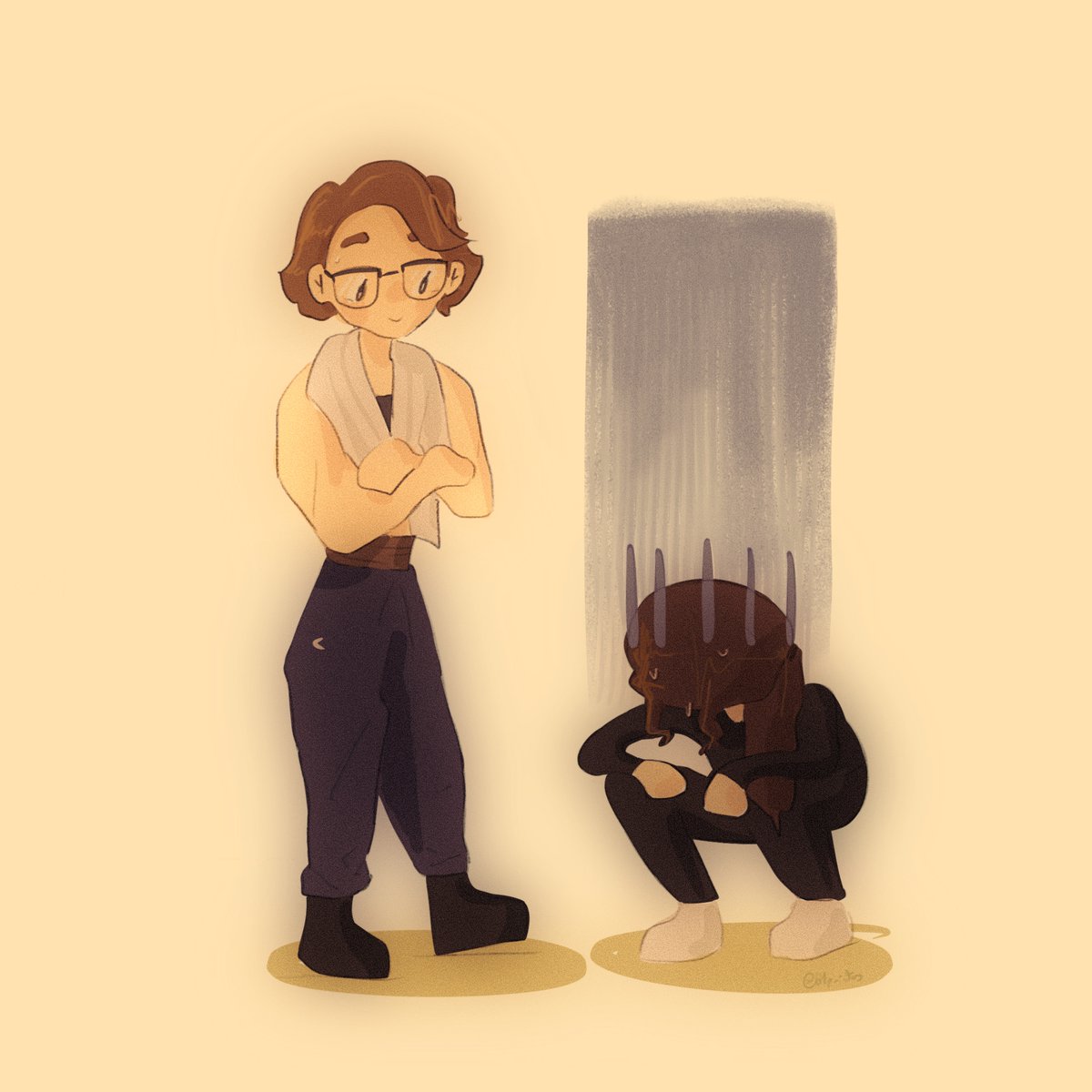 64printers's tweet image. the abs are really coming in W effort 
great vibes! maybe more gym streams in the future? 🤔