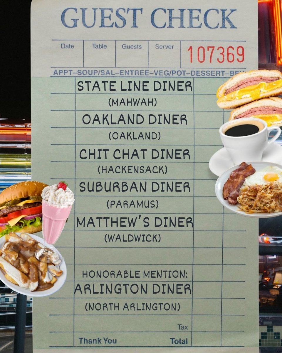 BergenRE_com's tweet image. Diners are a big part of NJ culture. Taylor ham egg &amp;amp; cheese, disco fries, and 24-hour comfort food hits different 🤌🍽️ 

Here are our top 5 diners in Bergen County. 
Missed your go-to? Reply with your favorite and let us know 👇

#njdiners #dinerfood #bergencounty #bestdiners