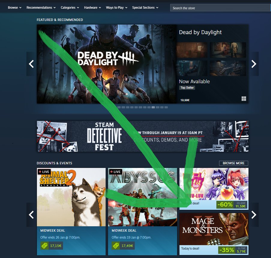 My game Mage and Monsters 2 is on the front page of steam!