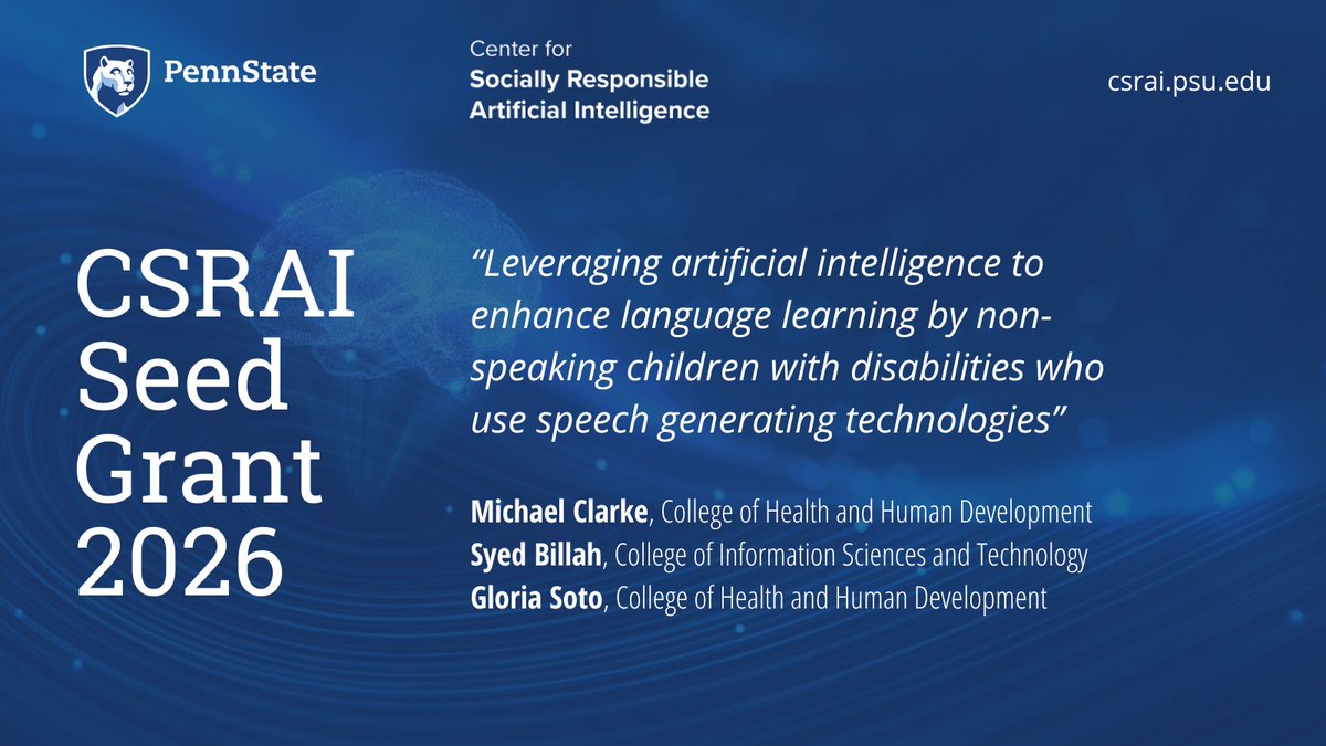 Penn State Center for Socially Responsible AI tweet media