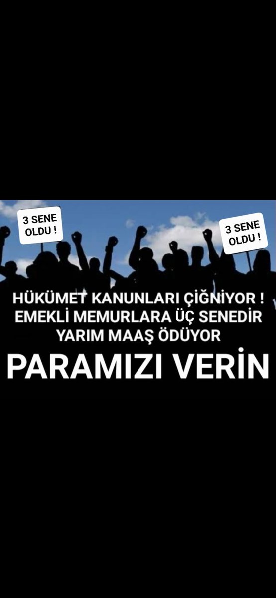 #EmekliMemur a yasal hakkı olması ve söz verilmesine rağmen hem seyanen zam verilmemiştir, hem de 2024-25 yıllarında enflasyon oranından %11 eksik  ve ssk-bağkur emeklilerinden de  %22 civarında eksik zam yapılmıştır.
#MemurEmeklisineAdalet 
#EmekliMemuradaSeyyanen