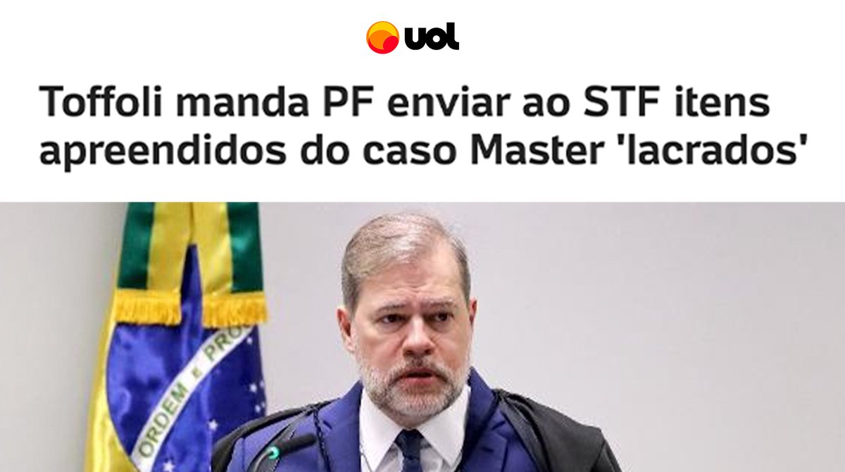 partidonovo30's tweet image. A maior operação do caso Master até agora, 42 mandados em 5 estados e R$ 5,7 bi bloqueados, terminou com Toffoli mandando a PF entregar todo o material lacrado em seu gabinete.

Sem fundamento.
Sem lógica.
Sem vergonha.

Todo mundo está vendo a blindagem ao suspeito bem…