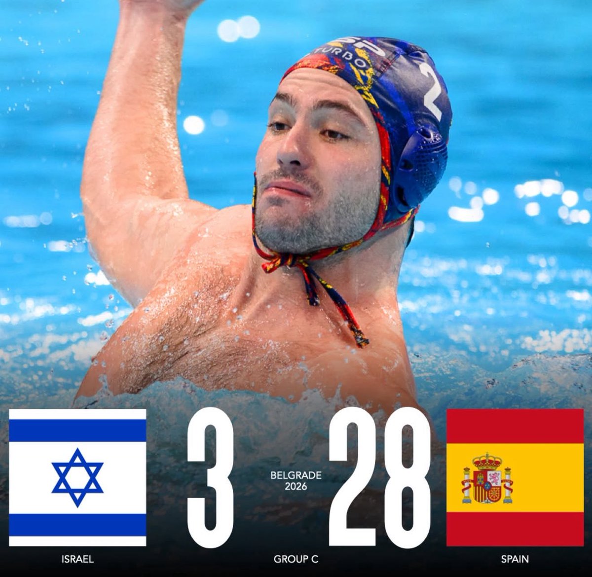 leylahamed's tweet image. Netanyahu lost his mind after Spain’s national water polo team humiliated them