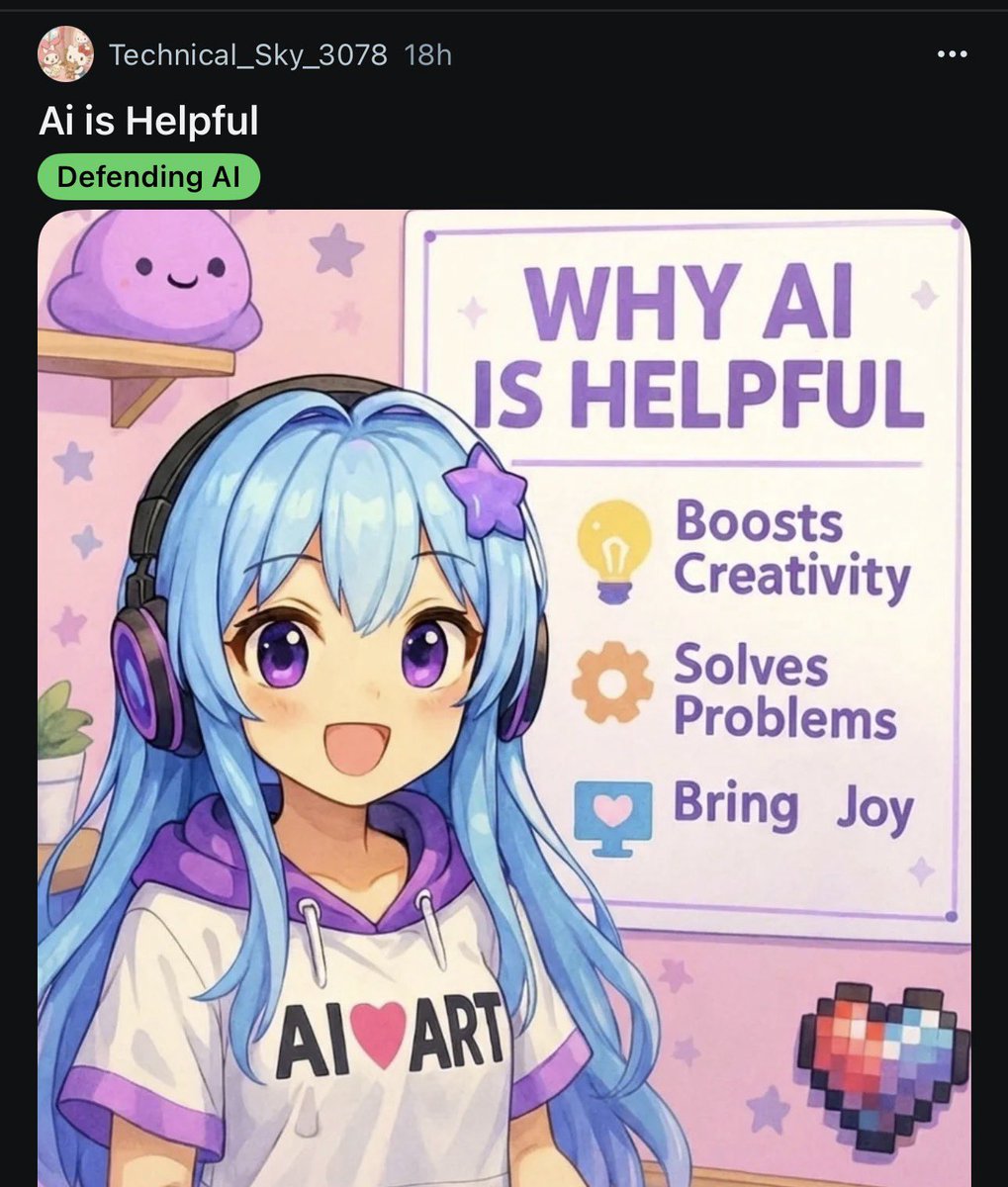 TheMG3D's tweet photo. The cope is strong, it takes away creativity and makes them dumb, makes more problems for people that try to implement “AI tools” and brings joy to no one. https://t.co/sAJlDf7WMh