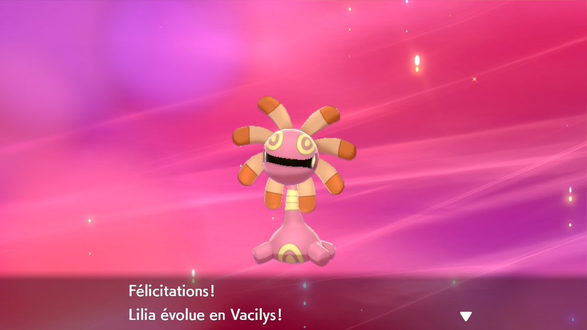 Et après 645 pêches en phase 2, c’est Lilia shiny, ma cible, qui apparaît ! Le shassant avec Récolte, j’avais 55% de chance de le trouver, j’aurais donc fait 1655 rencontres en tout ! Elle a évolué en Vacilys ! <a href="/TheHolomovement/">Holo</a> <a href="/NauziraTv/">Nauzira</a> @falinely_