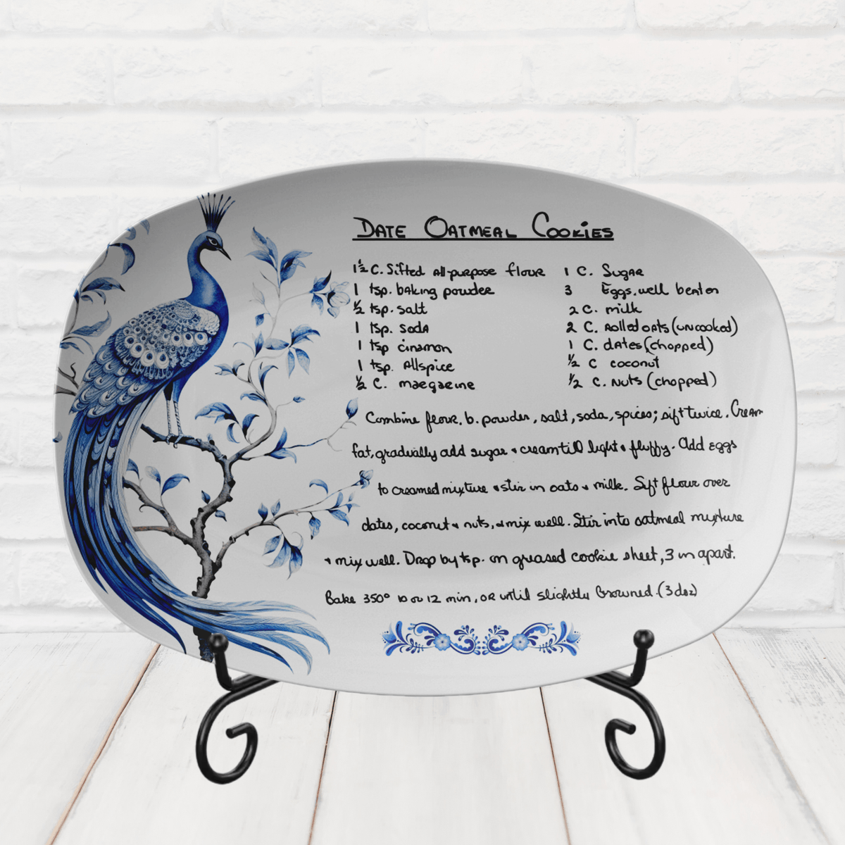 Products's tweet photo. Preserve family recipes on elegant chinoiserie platters. Perfect for gifting and everyday use.