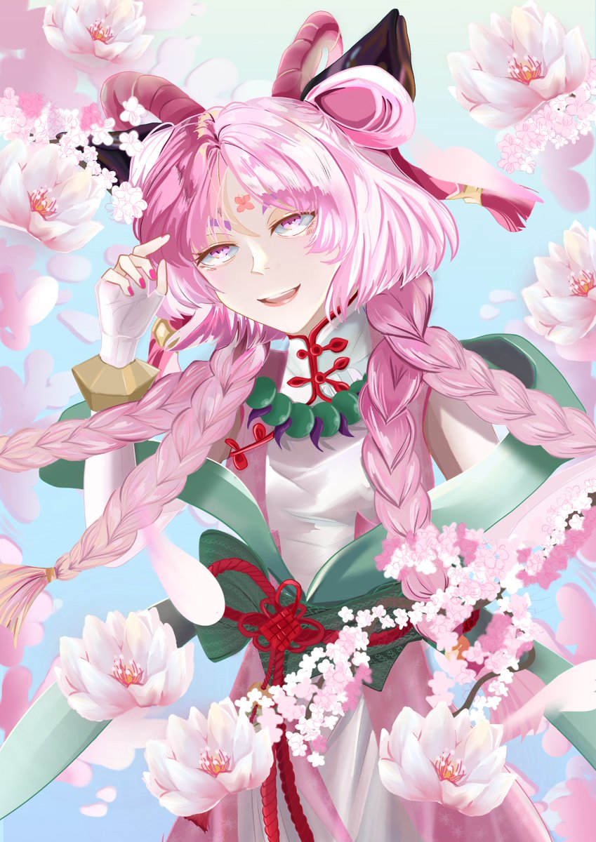 onionhead21515's tweet image. Happy to be a part of Between Realms zine and draw Yunara! I find myself drawing characters so srs sometimes, so drawing Yunara smiling always puts a smile on my face! I hope I capture the air of grace and whimsy!
@SkinematicVerse 
#yunara #spiritblossom #fanart