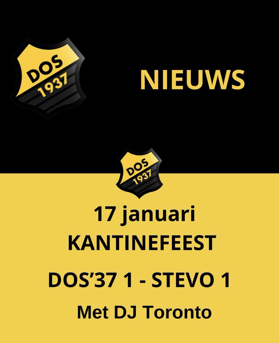 Voorbeschouwing DOS’37 - <a href="/RKVVSTEVO/">STEVO</a> 

De winterstop zit erop en DOS’37 staat direct voor een mooie uitdaging. De ploeg van trainer Gerard Kocks hervat de competitie met een echte streekderby tegen STEVO uit Geesteren.

dos37.nl/voorbeschouwin…

#streekderby #competitie #voetbal