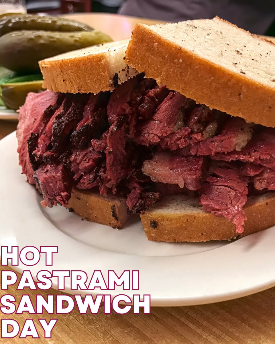 Happy National Hot Pastrami Sandwich Day! 🥪🔥 Whether piled high on rye, topped with mustard, or paired with pickles, there’s nothing quite like this deli classic. How do you like your hot pastrami sandwich? 🍞🍖 

#HotPastramiDay #DeliFavorites #SandwichLove