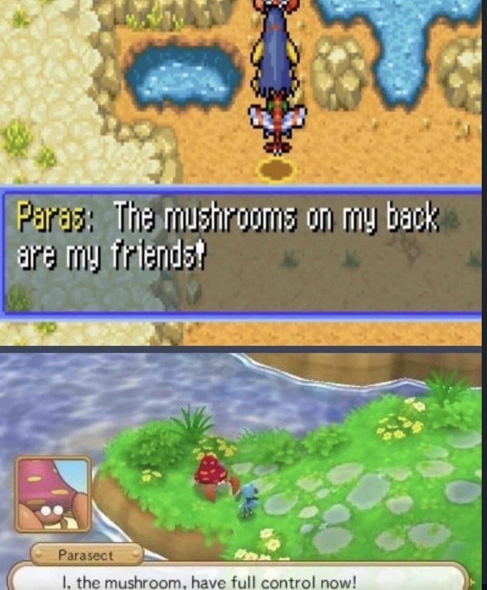 TsarSylveon's tweet image. The mushrooms were in fact NOT friends.