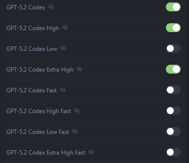5.2 codex models also already available in Cursor!