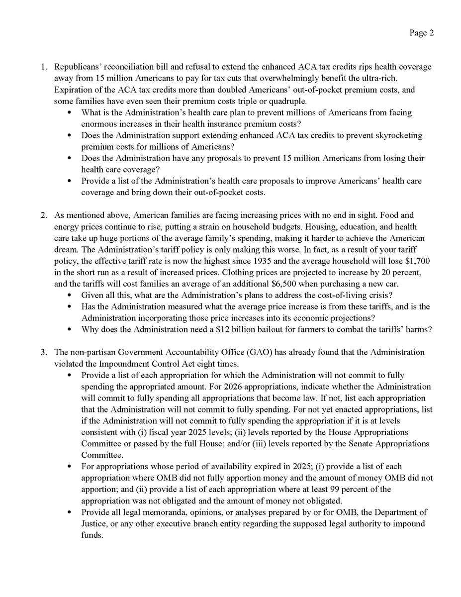 HouseBudgetDems's tweet image. NEW: Americans are facing a cost-of-living crisis and a weakening jobs market thanks to this administration.

Trump's OMB Director, Russell Vought, still refuses to testify before this committee.

We're demanding the answers that American families deserve.