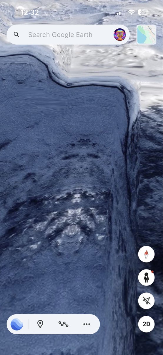 Unspeakble_1's tweet photo. @TheProjectUnity Jay have you seen these and know anything about them? It's down near the southern tip of Patagonia. I searched it on google earth and it literally looks like A Giant was frozen in ice never mind all the other structures around it. https://t.co/xgfkiv7LOk