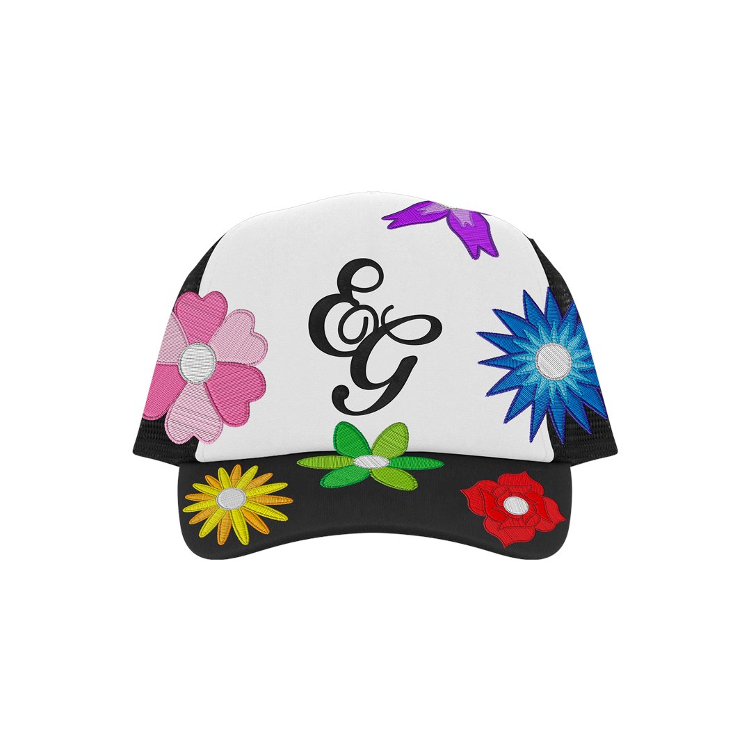 Products's tweet photo. Elevate your style with the vibrant https://t.co/kmRUeICWDz Bouquet Trucker hat - bold embroidery and mesh comfort for any adventure.