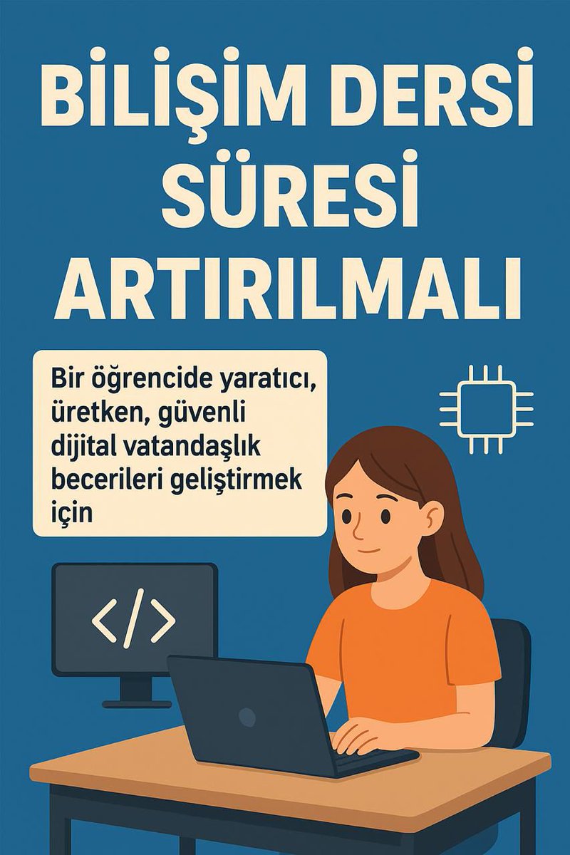 "21. yüzyıl becerilerinin temeli BİLİŞİM.
Dijital okuryazarlık, kodlama, siber güvenlik artık seçmeli değil, ZORUNLU.
Peki neden Bilişim Öğretmenleri norm fazlası oluyor?
Eğitimde çelişkiye SON!
#BilişimÖğretmeniİstihdamı #NormFazlasınaSon #EğitimdeAdalet"