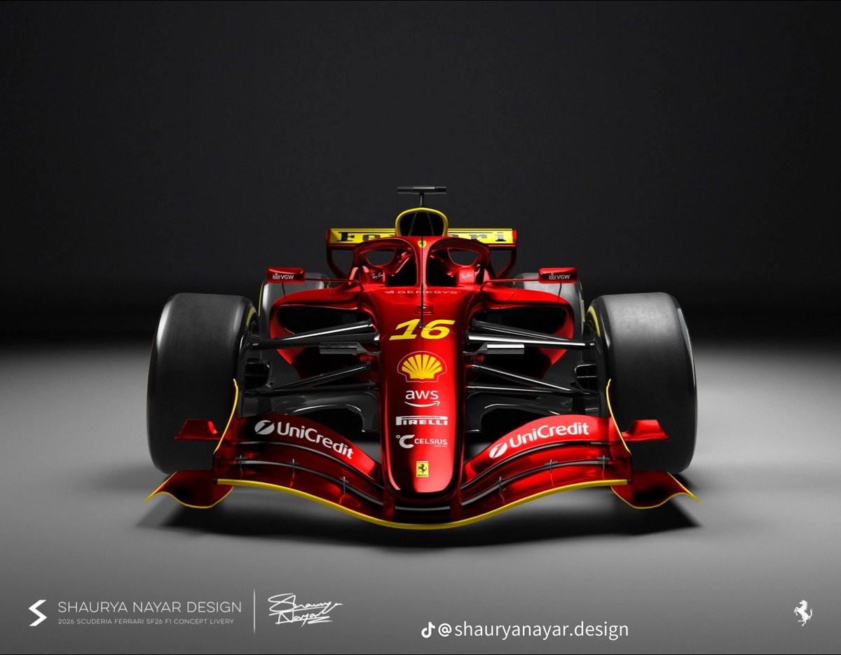 F1HardWalls4K's tweet photo. 2026 Scuderia Ferrari SF26 Formula 1 Concept Livery https://t.co/OtzayGRKGZ