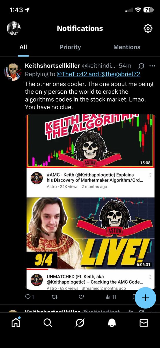 The little man child #Astro blocked me for having a diff opinion than him on gig work and not bowing down to his greatness for his code cracking skills in the stock market.  Get pegged bruh 🤣🤣🤣
#GME #AMC #Apes