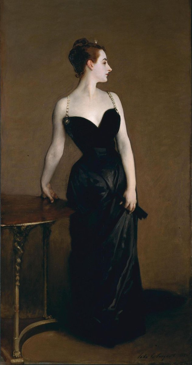 Vear_1's tweet photo. El vestido más comprometido de la historia del arte 🎨

"Madame Ex" pintura hecha por Jonh Singer Sargento y presentada al público en el Salón de París en 1884.

Te cuento su historia 😉 https://t.co/td93vv5NjX