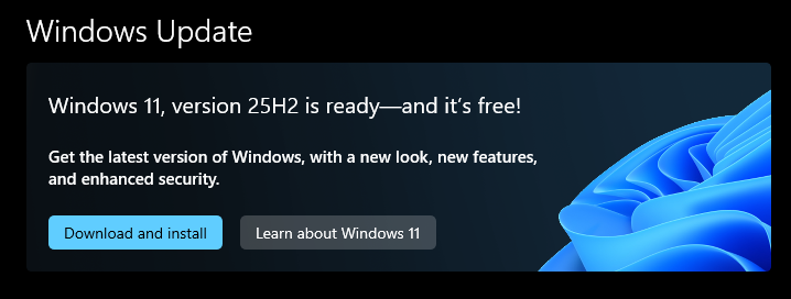 Now there is no option to "Stay on Windows 10" 🤣