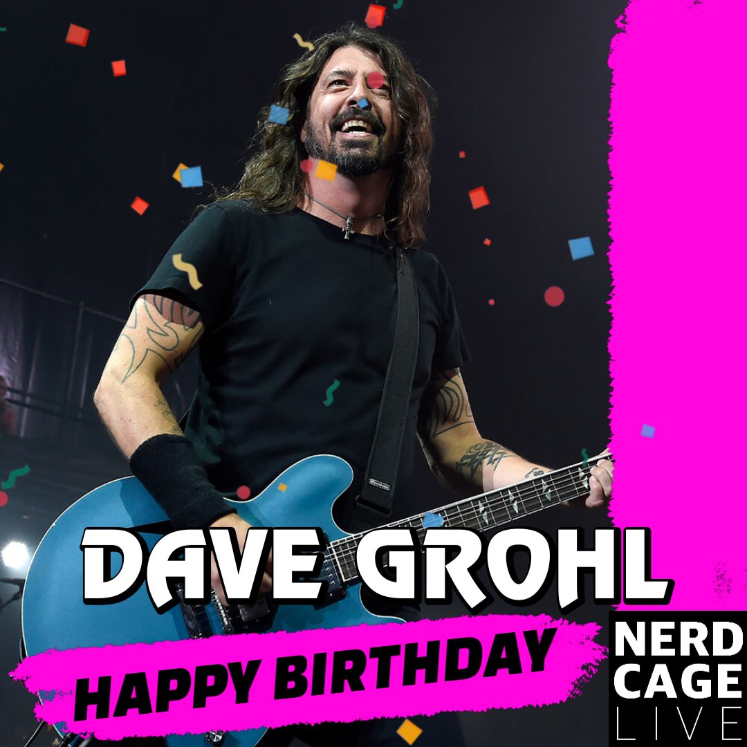 nerd_cage's tweet photo. Happy Birthday to two time Rock and Roll Hall Of Famer and Grammy winner #DaveGrohl

#CelebrityBirthdays
#Nirvana
#FooFIghters
#ProBot
#ThemCrookedVultures
#Singer
#Guitarist
#Drummer
#Rock
#Metal
#Grunge
#NerdCageLIVE https://t.co/hvctUoDgwv