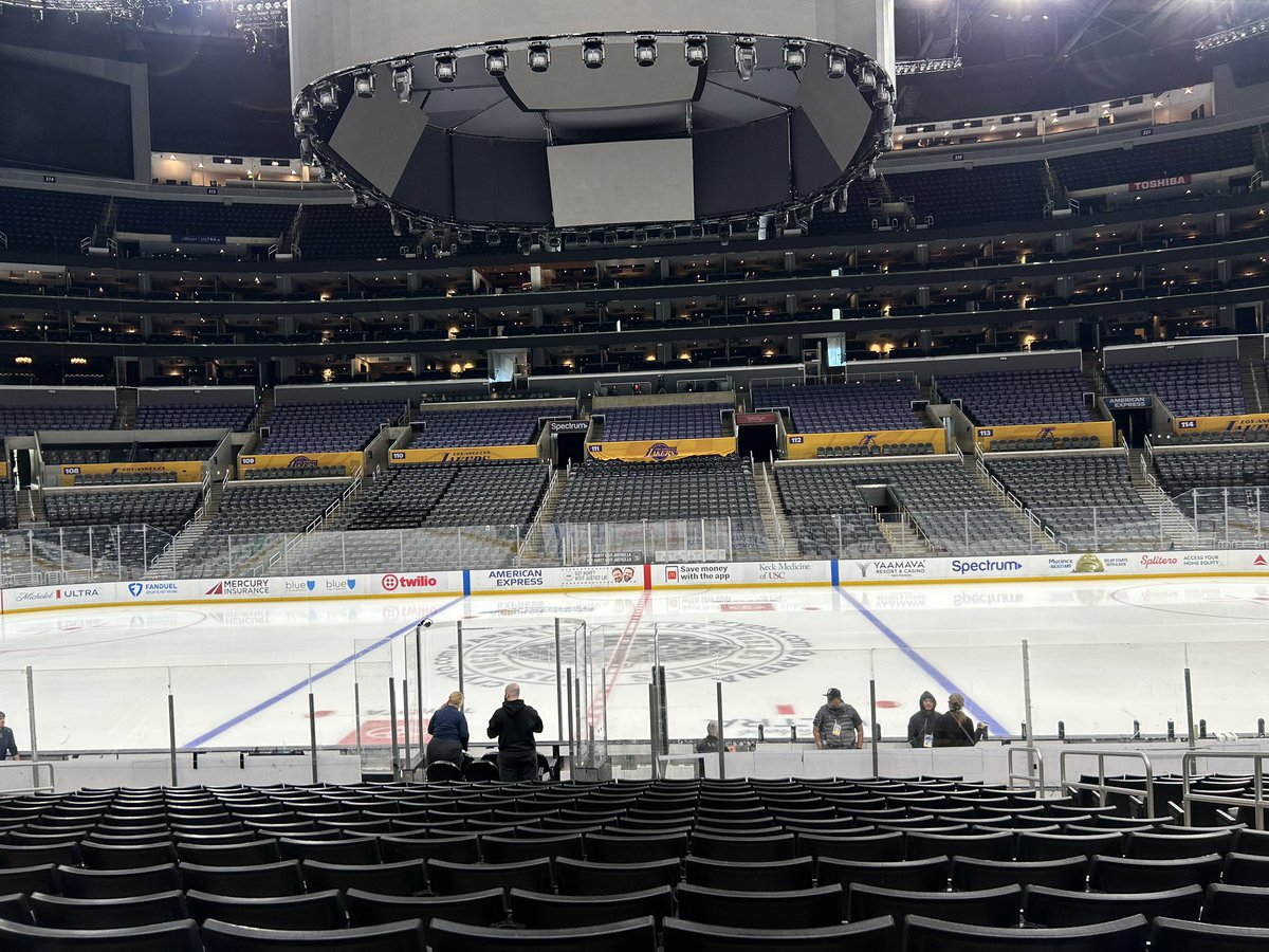 Good morning from Crypto dot com Arena. The Golden Knights will be on the  ice shortly.