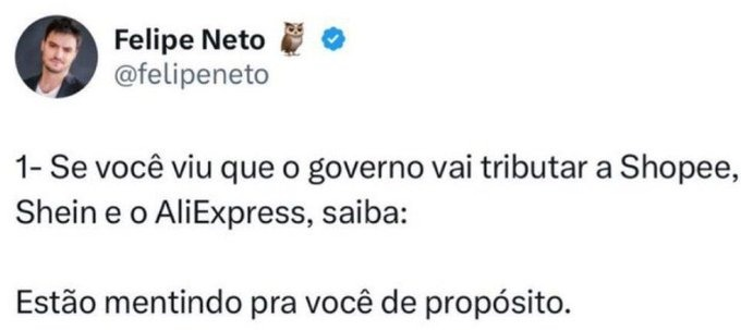 RubinhoNunes's tweet image. O pix não será taxado, taxado será o usuário dele.