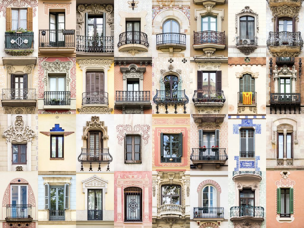 “Balconera” és anagrama de “Barcelona” amb totes les lletres. 

📸 Balcons, balconeres i finestres de Barcelona.
Andre Vicente Gonçalves.