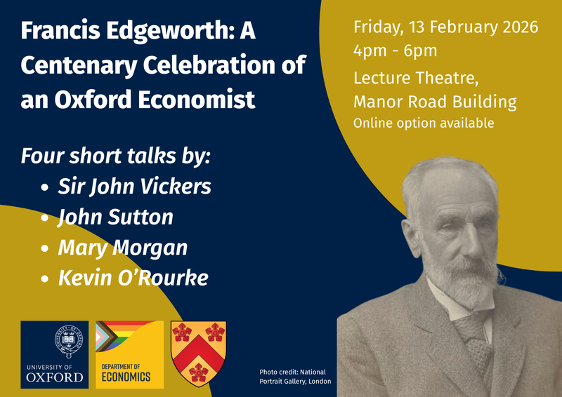 IrishEconAssoc's tweet photo. 🚨 EVENT: The IEA is delighted to promote this event to mark the centenary of Francis Edgeworth’s death &amp; celebrate his contributions to economics (hosted by @OxfordEconDept).

🎟️ Free to register - RSVP below:
https://t.co/kU9py8tThg

👉 More info? Visit https://t.co/4bSh83uS6J https://t.co/JGoGvz6GA7