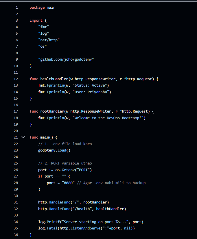 Revising Golang basics today and rebuilding a simple health check API as part of my 7-day DevOps learning plan. One step at a time.#DevOps #Golang #LearningInPublic #BuildInPublic #100DaysOfCode