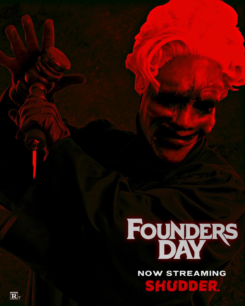 MainframePics's tweet photo. For all you bleeding hearts 💔 FOUNDERS DAY is now on @Shudder and @Shudder_UK 🩸 #horrormovie #slashermovies #nowstreaming https://t.co/scQ6gZcAej