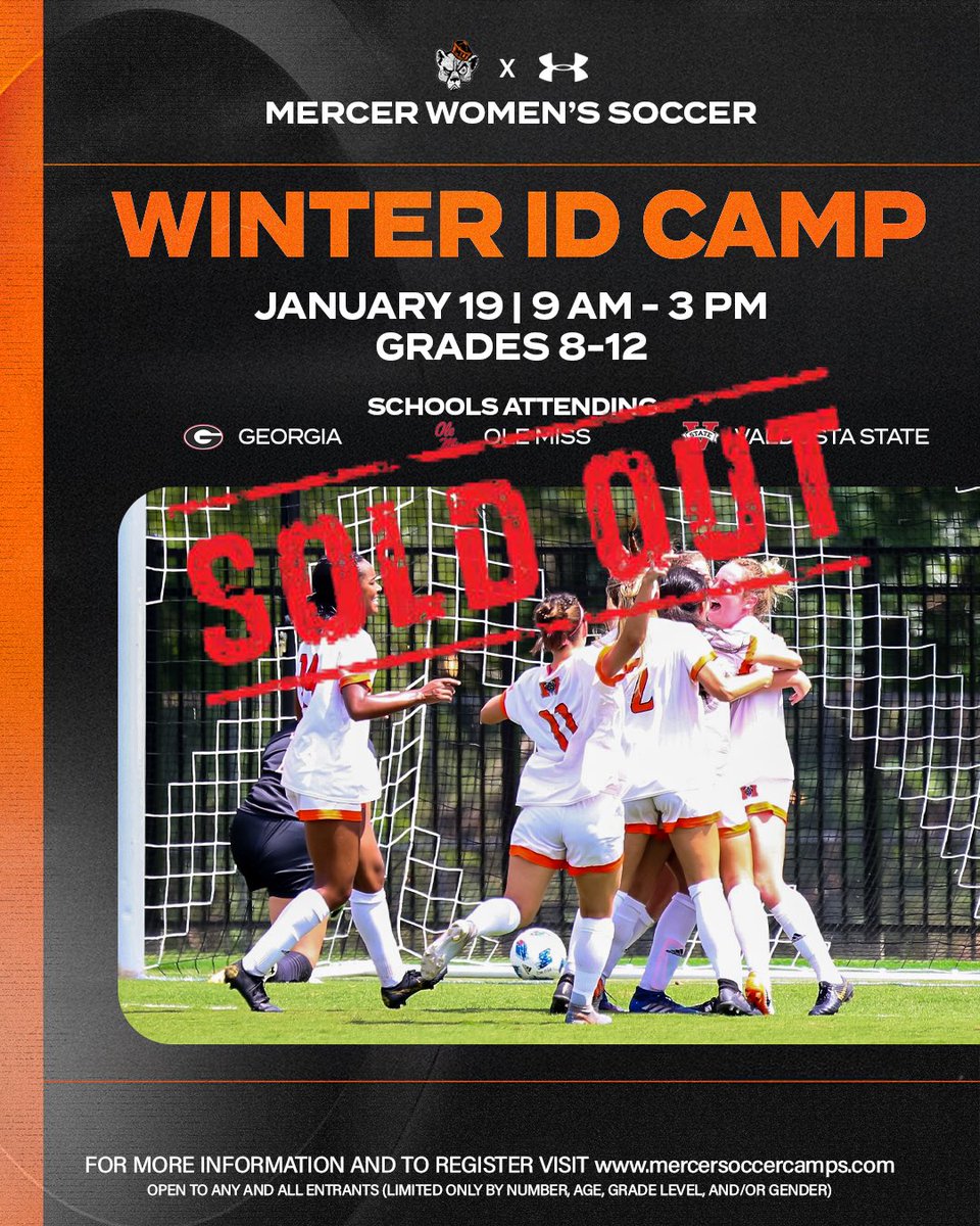 MercerWSoccer's tweet image. Our Winter ID Camp is SOLD OUT ❌ 

We are looking forward to seeing everyone on Monday! 

Safe Travels!🐻⚽️

#GOBEARS | #MUWS