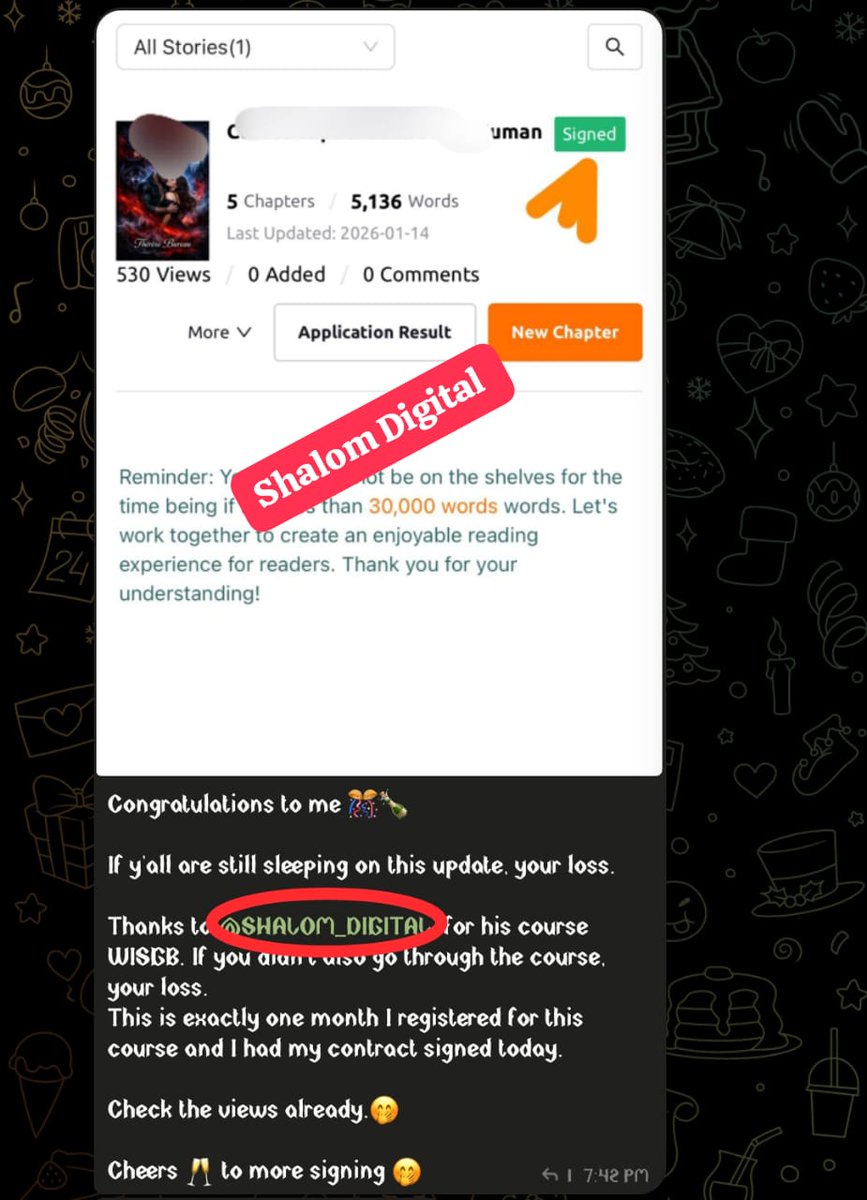 🚀 One of my students just received a contract this evening!
Ghostwriting really changes the game.

If you’re under my mentorship and not making money online, then something is seriously wrong 😅 even your village people are watching your moves!

What I teach here is real.
