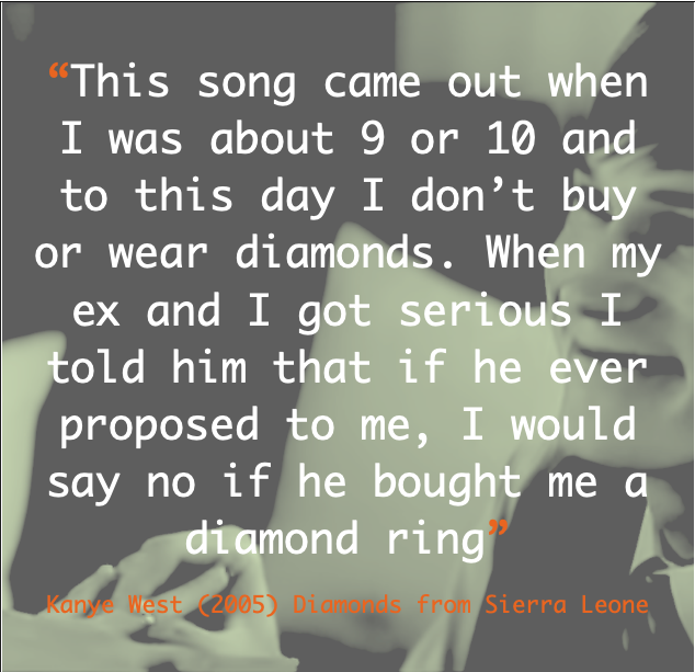 followthethings's tweet photo. It's one month to Valentine's Day. Our gift to you is this: almost everything ever said online about the making, reception of impacts of Kanye West's (2005) 'Diamonds are from Sierra Leone'. #valentinesday #diamonds #followthething #kanye https://t.co/3ByqHiqive