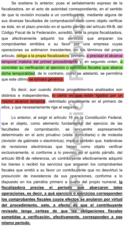 GilLuisJ92's tweet photo. OPERACIONES INEXISTENTES Y SU DETECCIÓN A TRAVÉS DE UNA REVISIÓN ELCTRÓNICA

Interesante razonamiento realizó un Tribunal Colegiado en el sentido de que la autoridad fiscal al iniciar una revisión electrónica (artículo 42, fracción IX, CFF) cuyo objeto específico y concreto es comprobar si las personas físicas o morales, que dieron efectos fiscales a comprobantes emitidos por empresas cuyas operaciones se presumieron inexistentes, acreditaron o no la efectiva prestación del servicio o adquisición de los bienes, está constreñida a precisar cuáles fueron los periodos y comprobantes que abarcaron las operaciones inexistentes por parte de su proveedor.